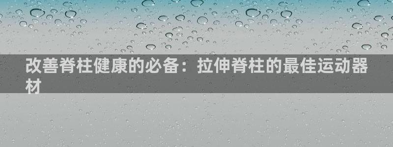 德国意昂3集团：改善脊柱健康的必备：拉伸脊柱的最佳运